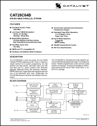 CAT28C64BJ-12T datasheet: 64K  CMOS parallel EEPROM 120ns CAT28C64BJ-12T
