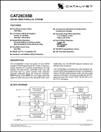 CAT28C65BNA-15T datasheet: 64K  CMOS parallel EEPROM 150ns CAT28C65BNA-15T