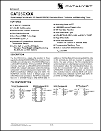 CAT25C161P-42TE13 datasheet: 16K  Supervisory circuits with SPI serial EEPROM, precision reset controller and watchdog timer CAT25C161P-42TE13