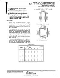 SNJ54ALS253J datasheet:  DUAL 1-OF-4 DATA SELECTORS/MULTIPLEXERS WITH 3-STATE OUTPUTS SNJ54ALS253J