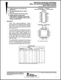 SNJ54ALS253W datasheet:  DUAL 1-OF-4 DATA SELECTORS/MULTIPLEXERS WITH 3-STATE OUTPUTS SNJ54ALS253W