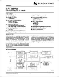 CAT28LV65N-30T datasheet: 64K-bit  CMOS parallel  EEPROM 300ns CAT28LV65N-30T