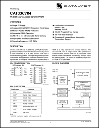 CAT33C704PI-TE13 datasheet:  4K-bit  secure access serial  EEPROM CAT33C704PI-TE13