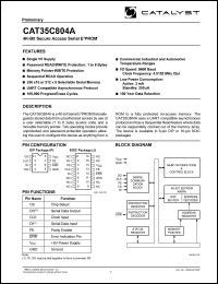 CAT35C804AP-TE13 datasheet:  4K-bit  secure access serial  EEPROM CAT35C804AP-TE13