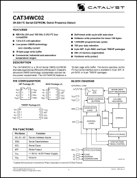 CAT34WC02U-1.8TE13 datasheet: 1.8-6.0V 2K-bit  IIC serial  EEPROM, serial presence detect CAT34WC02U-1.8TE13