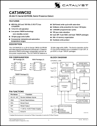 CAT34WC02UI-1.8TE13 datasheet: 1.8-6.0V 2K-bit  IIC serial  EEPROM, serial presence detect CAT34WC02UI-1.8TE13