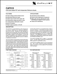 CAT515J-TE13 datasheet:  8-bit  quad  digital POT CAT515J-TE13