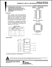 SN54HC157J datasheet:  QUADRUPLE 2-LINE TO 1-LINE DATA SELECTORS/MULTIPLEXERS SN54HC157J