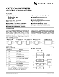 CAT93C46P-TE13 datasheet: 1K-bit  microwire serial EEPROM 2.5-6.0V CAT93C46P-TE13