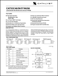 CAT93C57U-TE13 datasheet: 2K-bit  microwire serial EEPROM 2.5-6.0V CAT93C57U-TE13