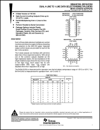 SNJ54HC253FK datasheet:  DUAL 4-LINE TO 1-LINE DATA SELECTORS/MULTIPLEXERS WITH 3-STATE OUTPUTS SNJ54HC253FK