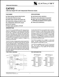 CAT512P-TE13 datasheet:  8-bit dual digital POT with independent reference input CAT512P-TE13