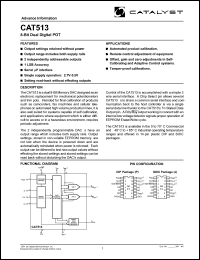 CAT513PI-TE13 datasheet:  8-bit dual digital POT CAT513PI-TE13