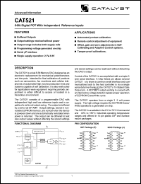 CAT521JI-TE13 datasheet:  8-bit  digital POT with independent reference input CAT521JI-TE13
