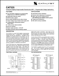 CAT525PI-TE13 datasheet: Configured digitally programmable potentiometer (DPP) CAT525PI-TE13