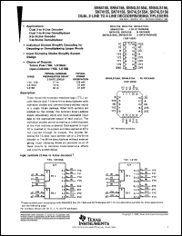 SNJ54LS155AW datasheet:  DUAL 2-LINE TO 4-LINE DECODERS/DEMULTIPLEXERS SNJ54LS155AW