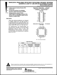 SN74ALS257AN datasheet:  QUADRUPLE 2-LINE TO 1-LINE DATA SELECTORS/MULTIPLEXERS WITH 3-STATE OUTPUTS SN74ALS257AN