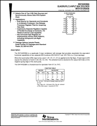 SN74AS298AD datasheet:  QUADRUPLE 2-INPUT MULTIPLEXERS WITH STORAGE SN74AS298AD