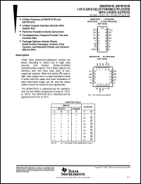 SN74F251BD datasheet:  1-OF-8 DATA SELECTORS/MULTIPLEXERS WITH 3-STATE OUTPUTS SN74F251BD