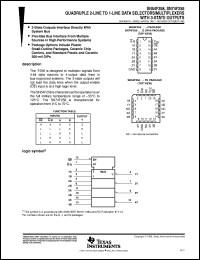 SN74F258DR datasheet:  QUADRUPLE 2-LINE TO 1-LINE DATA SELECTORS/MULTIPLEXERS WITH 3-STATE OUTPUTS SN74F258DR