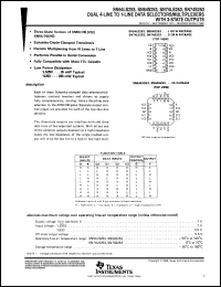 SN74LS253N3 datasheet:  DUAL 4-LINE TO 1-LINE DATA SELECTORS/MULTIPLEXERS WITH 3-STATE OUTPUTS SN74LS253N3