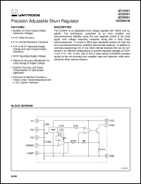 UC29431D datasheet:  PRECISION ADJUSTABLE SHUNT REGULATOR UC29431D