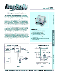 HY6410 datasheet: 400 mA High speed laser diode driver HY6410