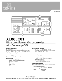XE88LC05ME027 datasheet: Ultra low-power microcontroller with zoomingADC XE88LC05ME027