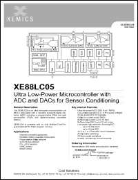 XE88LC05ME028 datasheet: Ultra low-power microcontroller with ADC and DAC for sensor conditioning XE88LC05ME028