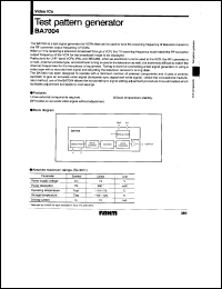 BA7004 datasheet: Test pattern generator BA7004