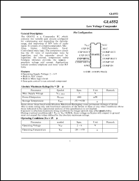 GL6552 datasheet: Low voltage compander IC GL6552