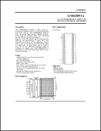 GM62093A datasheet: 12x8 Crosspoint switch with control memory. GM62093A