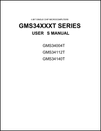 GMS34140TK datasheet: 4-bit single chip microcomputer. Program memory 1.024 bytes. Data memory 32 x 4. I/O ports 4. Input ports 4. Output ports 10. Operating frequency 300KHz-500KHz at KHz version. Low operating voltage 2.2-4.5V GMS34140TK