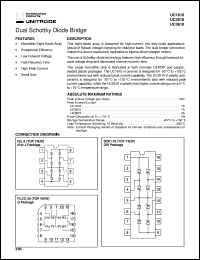 UC3610N datasheet:  DUAL SCHOTTKY DIODE BRIDGE UC3610N