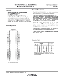 HG74ALVC162835C datasheet: 18-bit universal bus driver with 3-state outputs. HG74ALVC162835C