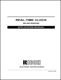 RS5C62 datasheet: CMOS LSI real time clock. RS5C62