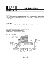 RP5C01A datasheet: Real time clock with internal RAM. RP5C01A