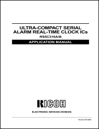 RS5C316B datasheet: Ultra-compact serial alarm real time clock IC. RS5C316B