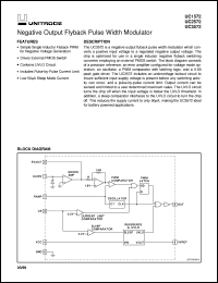 UC3572D datasheet:  NEGATIVE OUTPUT FLYBACK PULSE WIDTH MODULATOR UC3572D