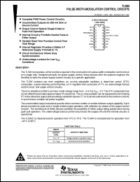 TL594CD datasheet:  PULSE-WIDTH-MODULATION (PWM) CONTROL CIRCUIT TL594CD