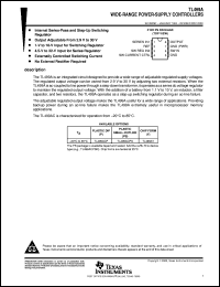 TL499ACPS datasheet:  WIDE-RANGE POWER-SUPPLY CONTROLLER TL499ACPS