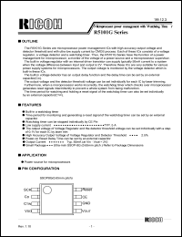 R5101G004A datasheet: Microprocessor power management with watchdog timer. Output voltage 5.0V R5101G004A