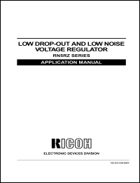 RN5RZ22AA-TR datasheet: Low drop-out and low nouse voltage regulator. Output voltage (Vout) 2.2V. Active type L. Standard taping specification TR. RN5RZ22AA-TR
