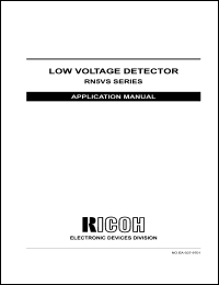 RN5VS29CA-TR datasheet: Low voltage detector. Detector threshold 2.9V. Output type CMOS. Standard taping type TR RN5VS29CA-TR