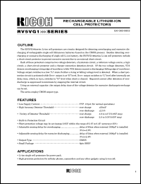 RV5VG101D-E2 datasheet: Rechagreable lithium-ion cell protector. Standard taping type E2 RV5VG101D-E2