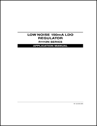 R1112N18A-TR datasheet: Low noise 150mA LDO regulator. Output voltage 1.8V. Active low type. Standard taping type TR R1112N18A-TR