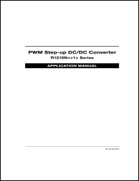 R1210N241A-TR datasheet: PWM step-up DC/DC converter. Output voltage 2.4V. Oscillator frequency 100kHz with a frequency change-over cicuit. Standard taping specification TR R1210N241A-TR