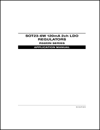 R5322N161A-TR datasheet: 120mA 2ch-LDO regulator. Output voltage 1.6V. Mask option A version; without auto discharge function at OFF state. Standardt taping specification TR. R5322N161A-TR