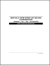 RN5RK372A-TR datasheet: VFM step-up DC/DC converter. Output voltage 3.7V. EXternal Tr. driver. Duty cycle 77%. Standard taping type TR RN5RK372A-TR