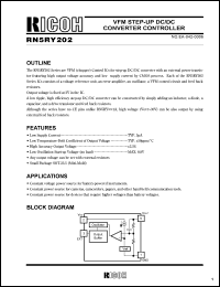 RN5RY202C datasheet: VFM step-up DC/DC converter controller. Output voltage 2.0V. Antistatic bag for samples RN5RY202C
